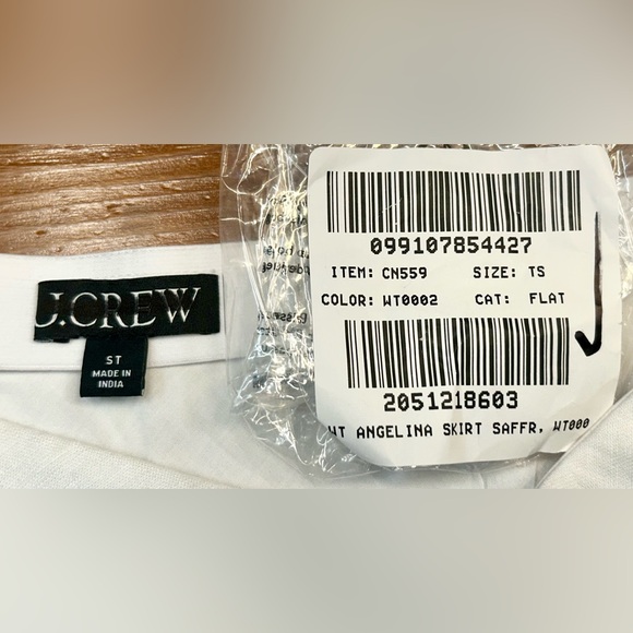 NWT J. Crew Gwyneth Flounce-Hem Slip Skirt in Linen with Elastic Waistband, ST - Picture 9 of 11